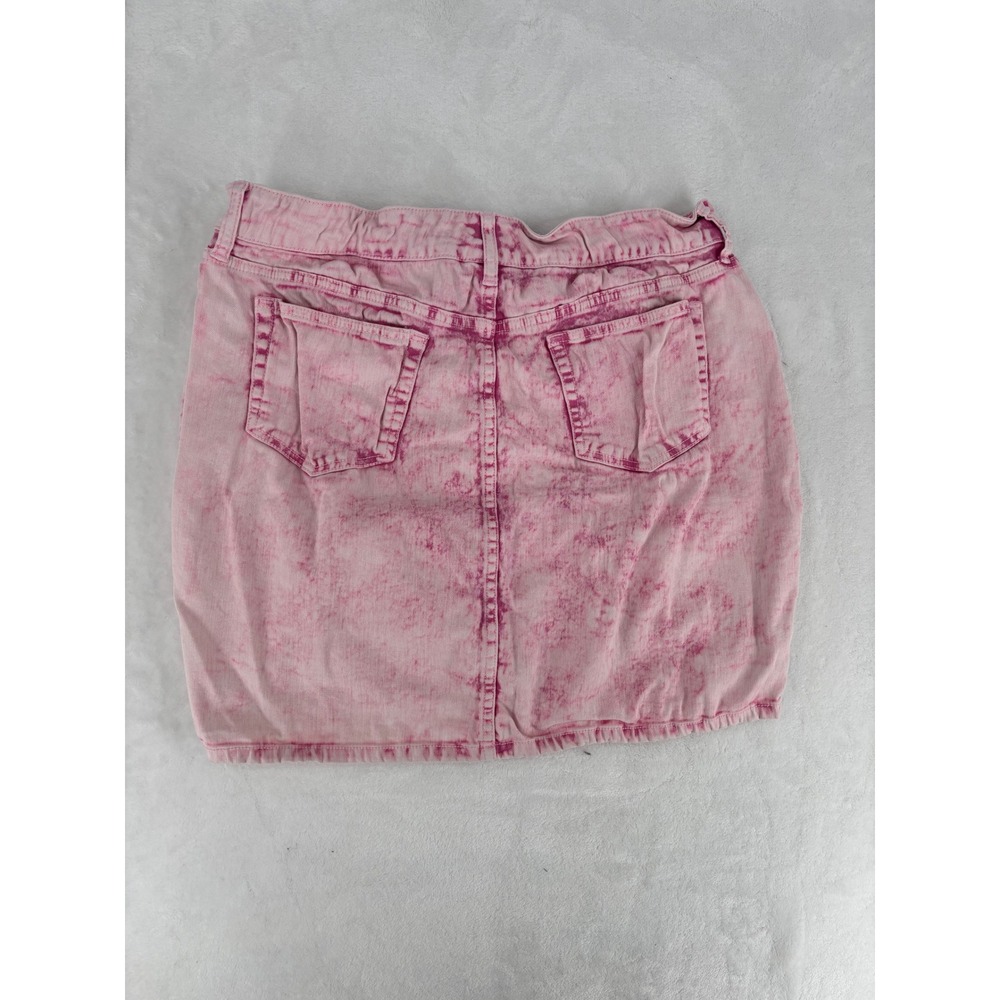 Torrid Denim Mini Skirt Size 10 Pink Acid Wash Barbiecore Y2K 90s Retro - Picture 5 of 8